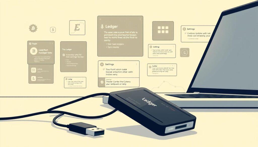 Ledger Live device linked to laptop for secure crypto management